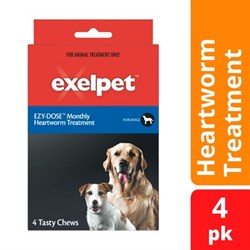 EXELPET EXELPET EZY-DOSE Monthly Heart Worm All Dogs 4 chews-70